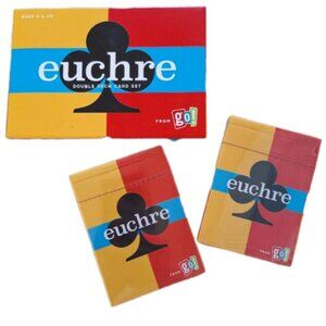 👠 5 for $25  EUCHRE 2 DECK CARD GAME BNIB